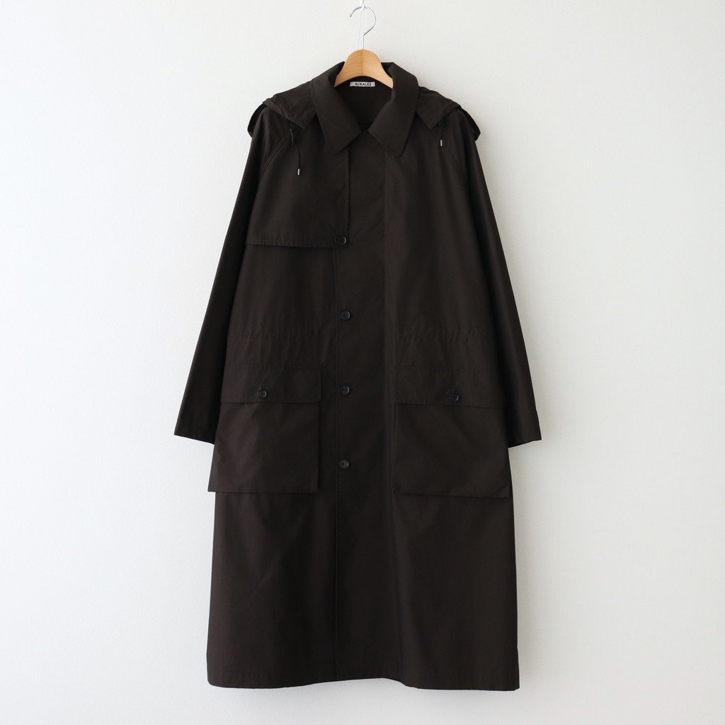 AURALEE | オーラリー [ FINX NYLON CHAMBRAY FIELD COAT #BLACK 