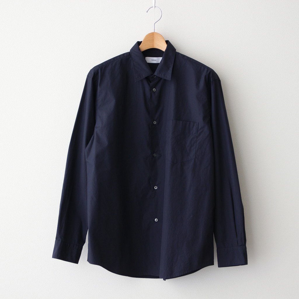 Graphpaper | グラフペーパー [ BROAD L/S REGULAR COLLAR SHIRT #NAVY