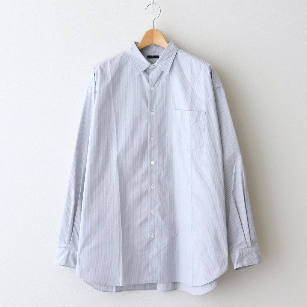 LENO | リノ [ OVERSIZED SHIRT STRIPE #BLUE STRIPE [H2101-SH003