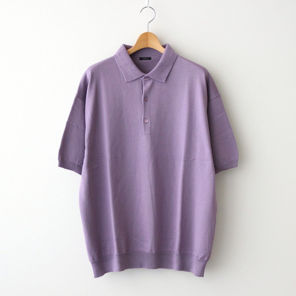 LENO | リノ [ COTTON KNIT POLO #PURPLE [H2101-K001] ] – 着楽