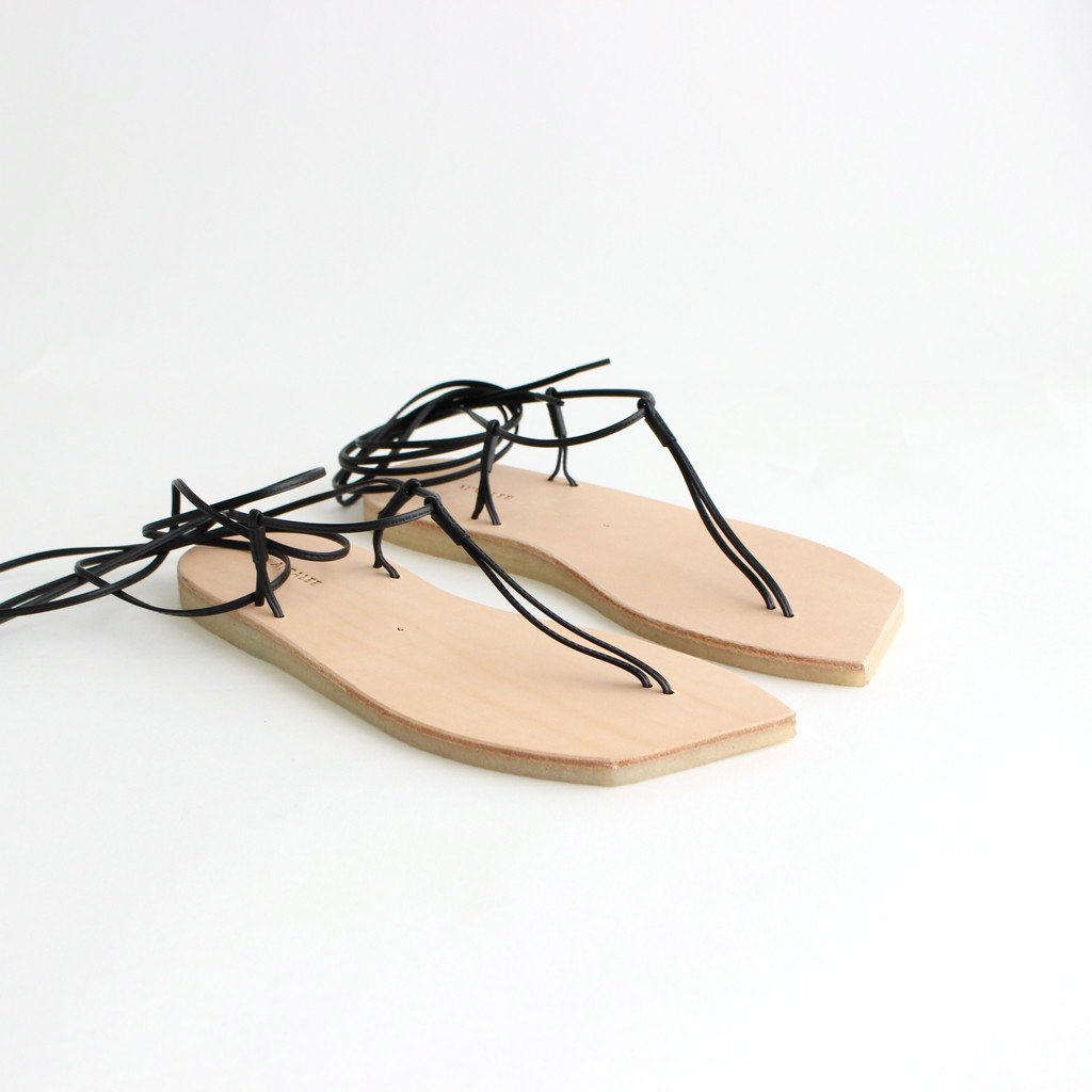 AURALEE LEATHER LACE-UP SANDALS - サンダル