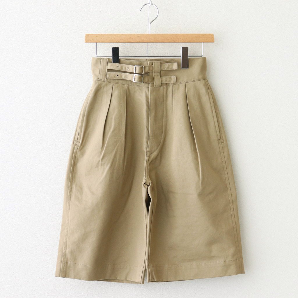 LENO | リノ [ DOUBLE BELTED GURKHA SHORT TROUSERS #BEIGE [L2101