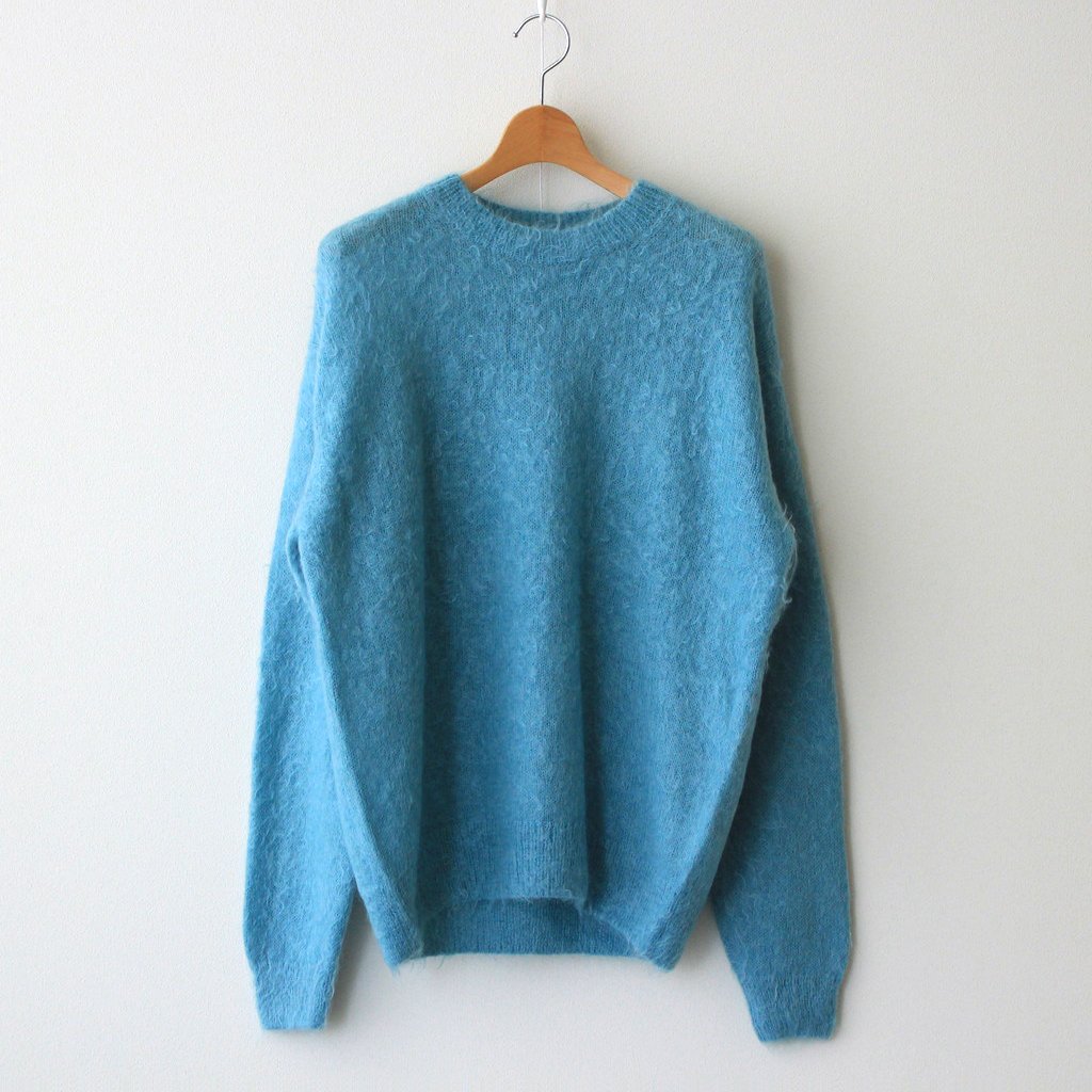 AURALEE | オーラリー [ BRUSHED SUPER KID MOHAIR KNIT P/O #TURQUOISE BLUE  [A21AP01KM] ] – 着楽（チャクラ/ciacura）