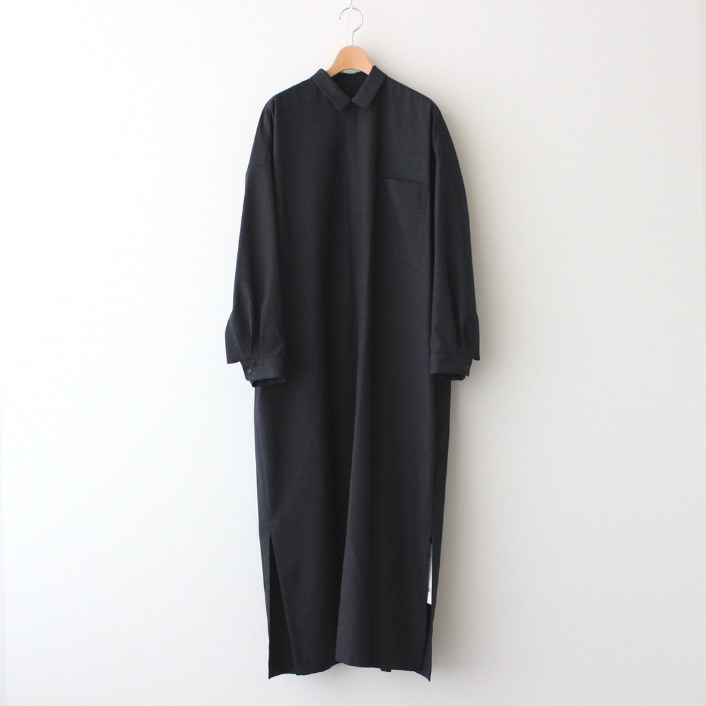 ATON | エイトン [ WOOL TROPICAL OVERSIZED SHIRT DRESS #C/004