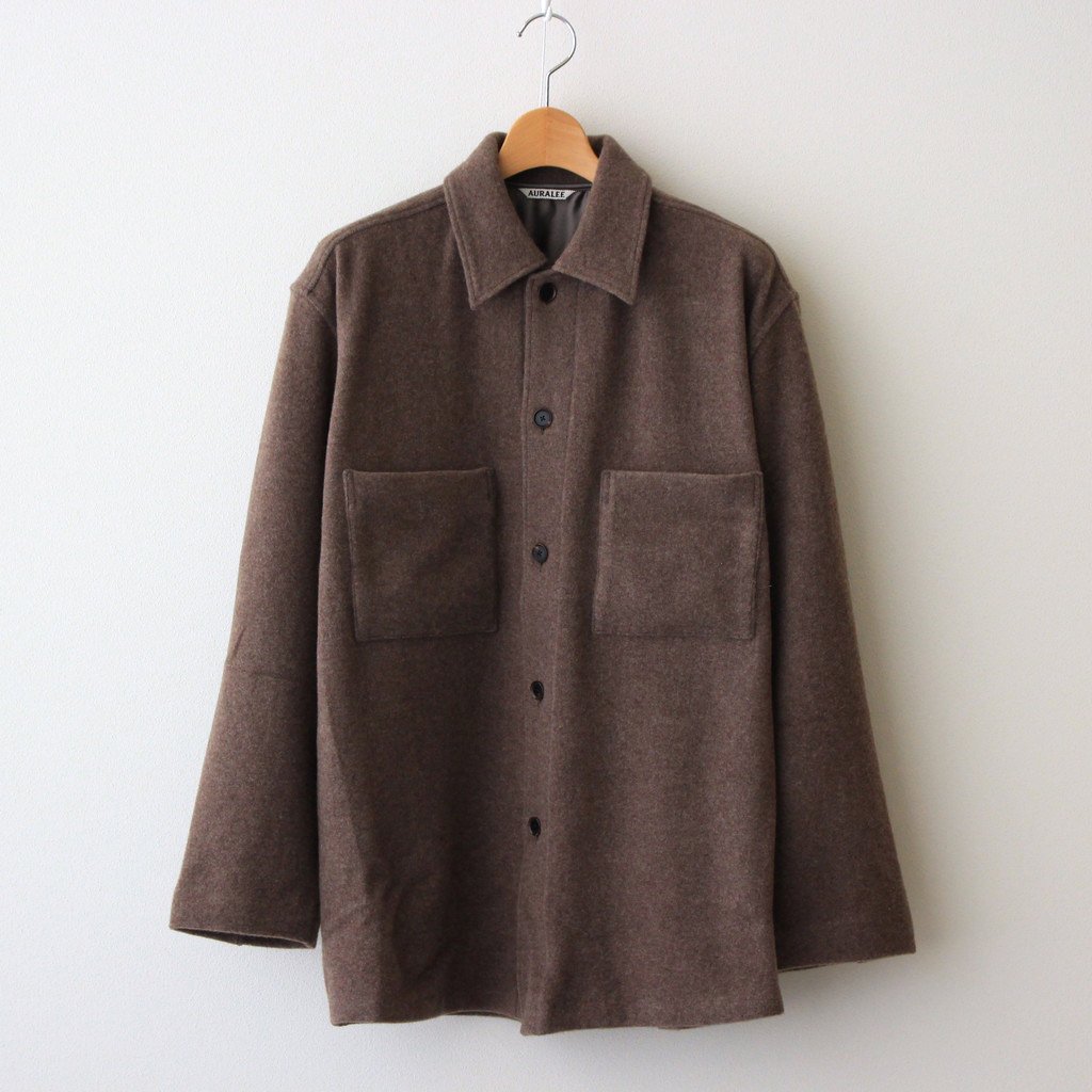 AURALEE 21AW CASHMERE WOOL BRUSHED SHIRT緩めのカシミヤシャツです