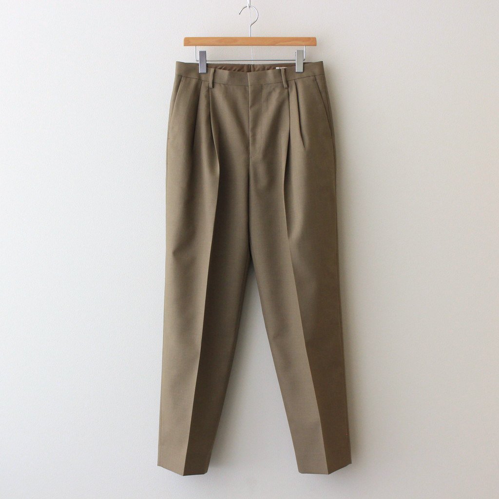 AURALEE | オーラリー [ BLUEFACED WOOL WIDE SLACKS #TOP KHAKI