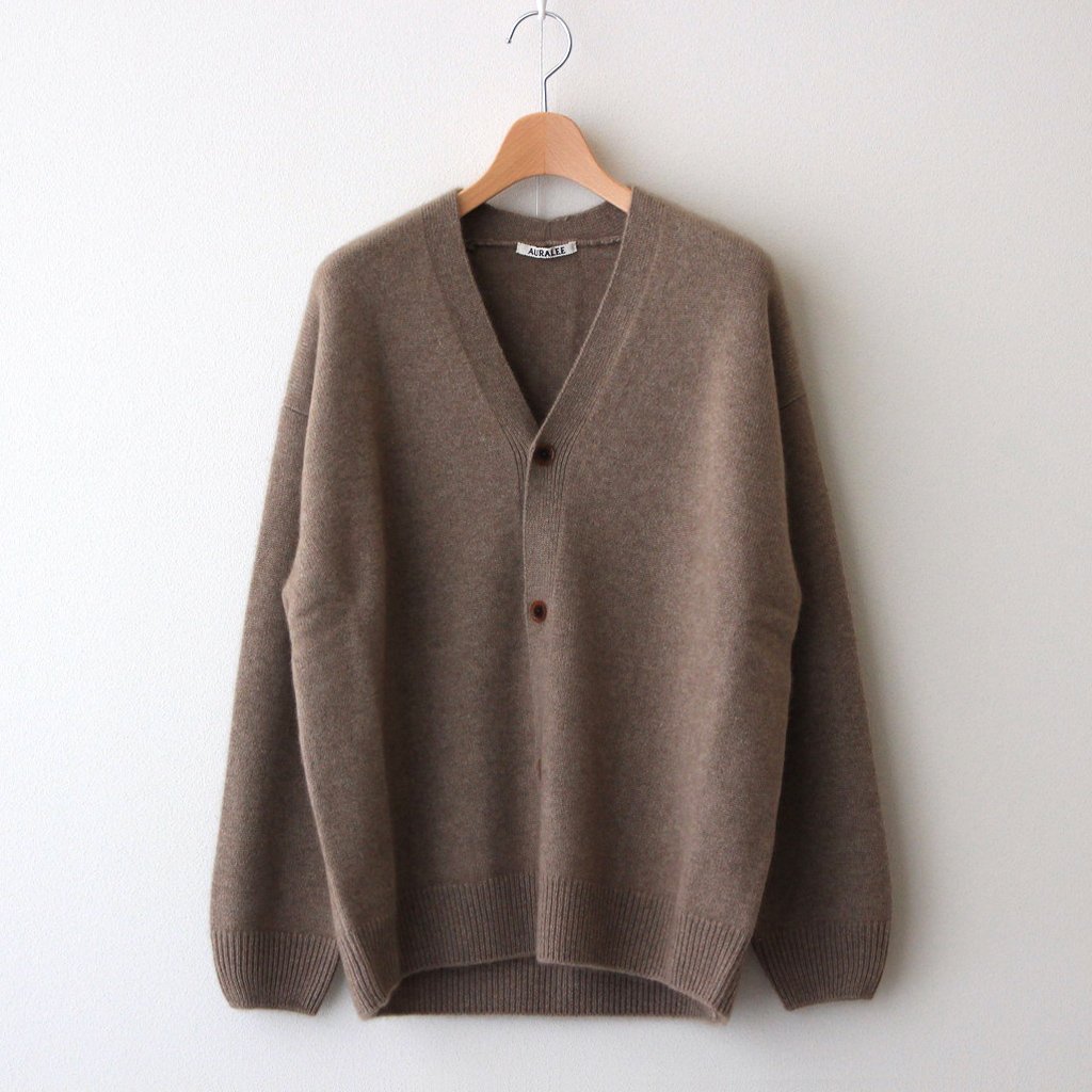 AURALEE | オーラリー [ BABY CASHMERE KNIT CARDIGAN #NATURAL BROWN