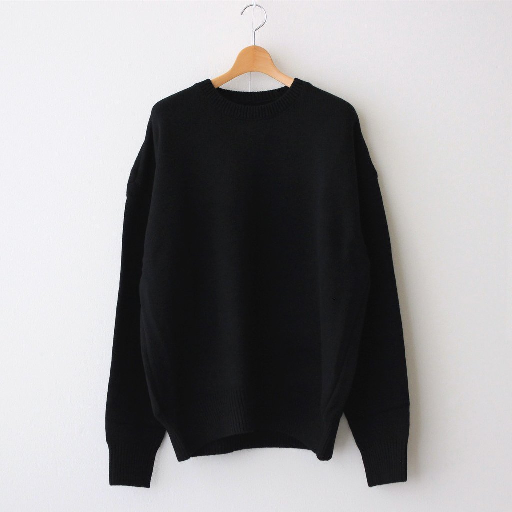 stein | シュタイン [ EX FINE LAMBS CREW NECK KNIT LS #BLACK [ST