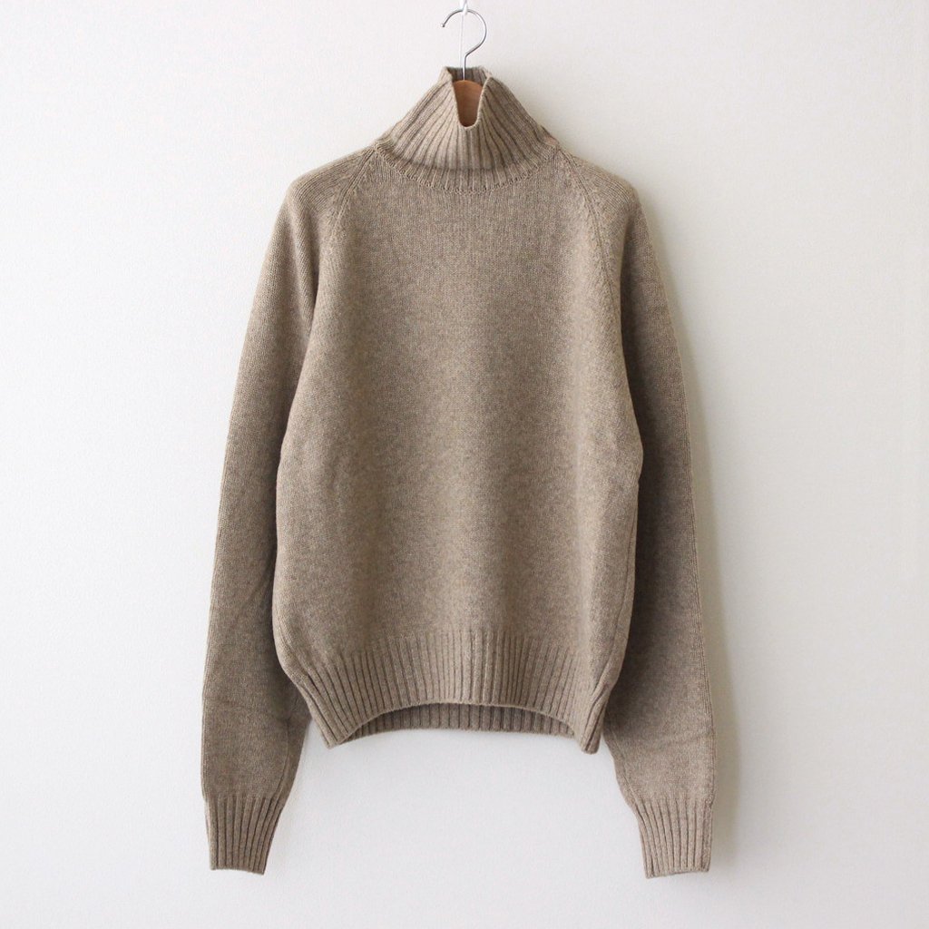 stein | シュタイン [ EX FINE LAMBS LOOSE HIGH NECK KNIT LS #BEIGE