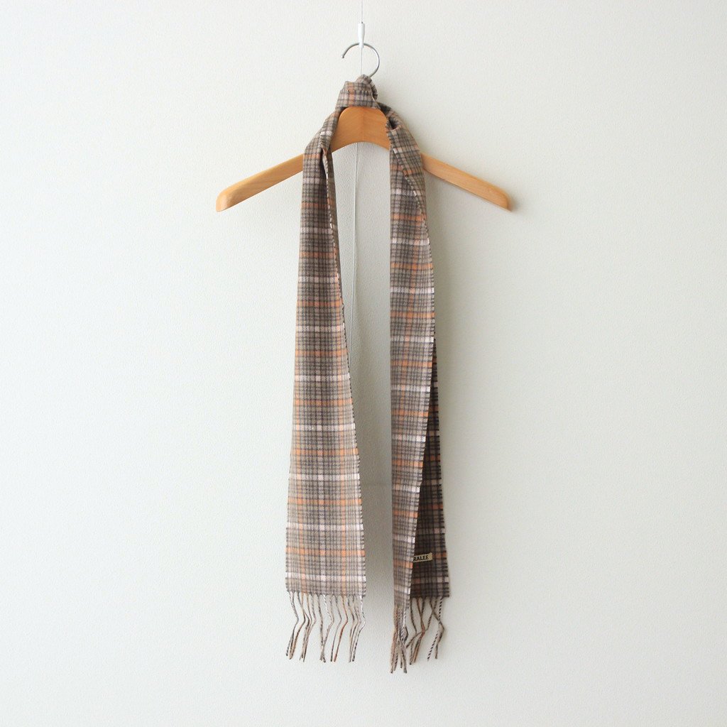 AURALEE CASHMERE CHECK NARROW STOLEカシミヤ - マフラー