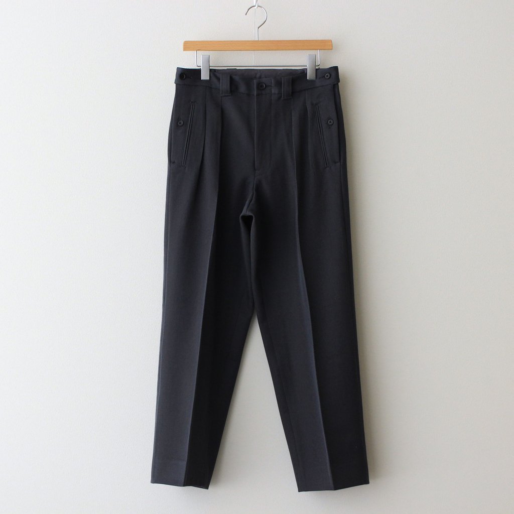 YOKE | ヨーク [ 2TUCK WIDE GURKHA TROUSERS #DUSTY NAVY [YK21AW0252P] ] –  着楽（チャクラ/ciacura）