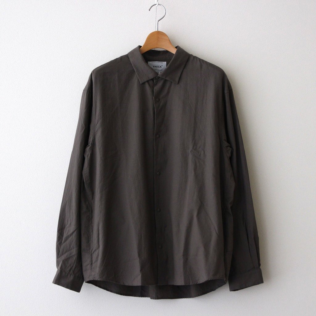 YAECA | ヤエカ [ COMFORT SHIRT EXTRA WIDE #KUSAKI BROWN