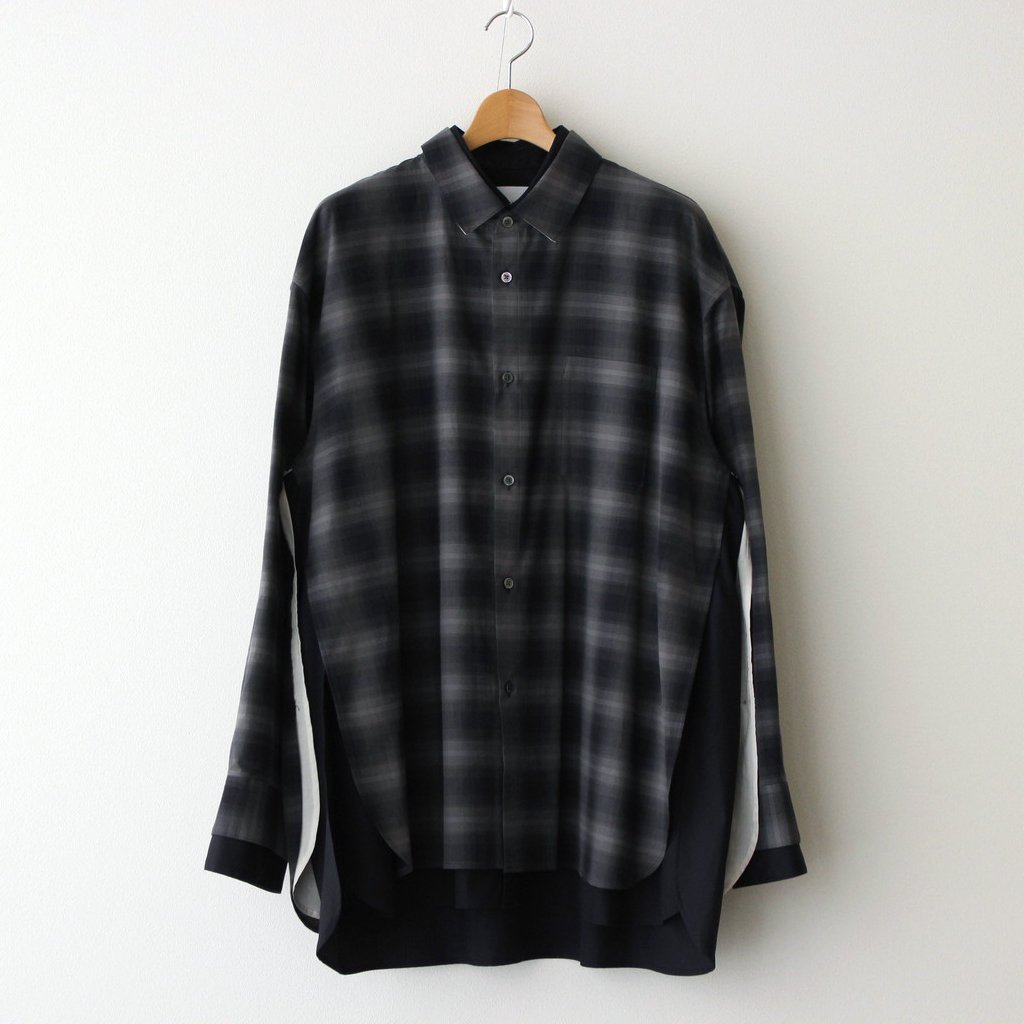 stein  LAYEREDSHIRT OMBRECHECK×DARK NAVY身幅69cm