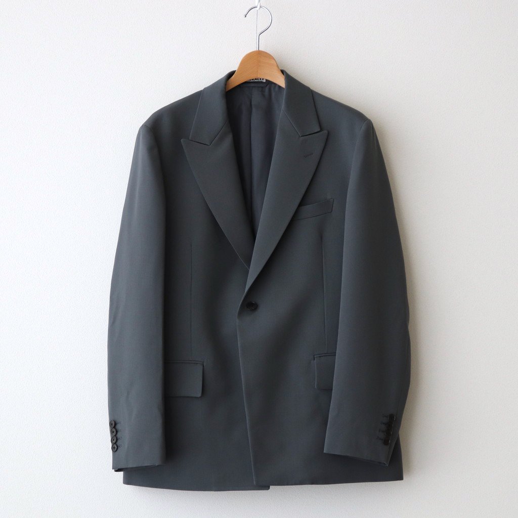 AURALEE | オーラリー [ LIGHT WOOL MAX GABARDINE JACKET #BLUE GRAY