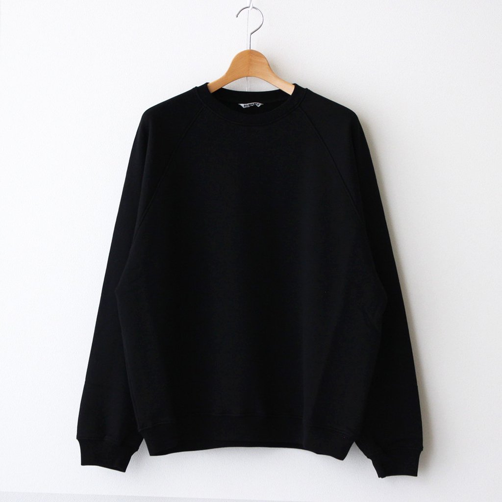 AURALEE | オーラリー [ SMOOTH SOFT SWEAT P/O #BLACK [A22SP02HU