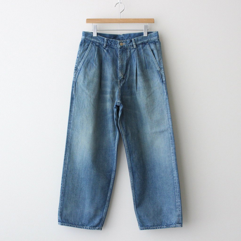 Graphpaper | グラフペーパー [ SELVAGE DENIM TWO TUCK PANTS #LIGHT