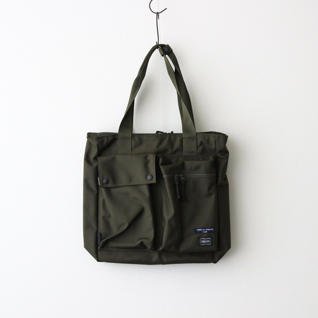 COMME des GARCONS HOMME | コム デ ギャルソン オム [ PORTER コーデュラナイロンヘルメットバッグ #KHAKI  [HI-K202-051] ] – 着楽（チャクラ/ciacura）