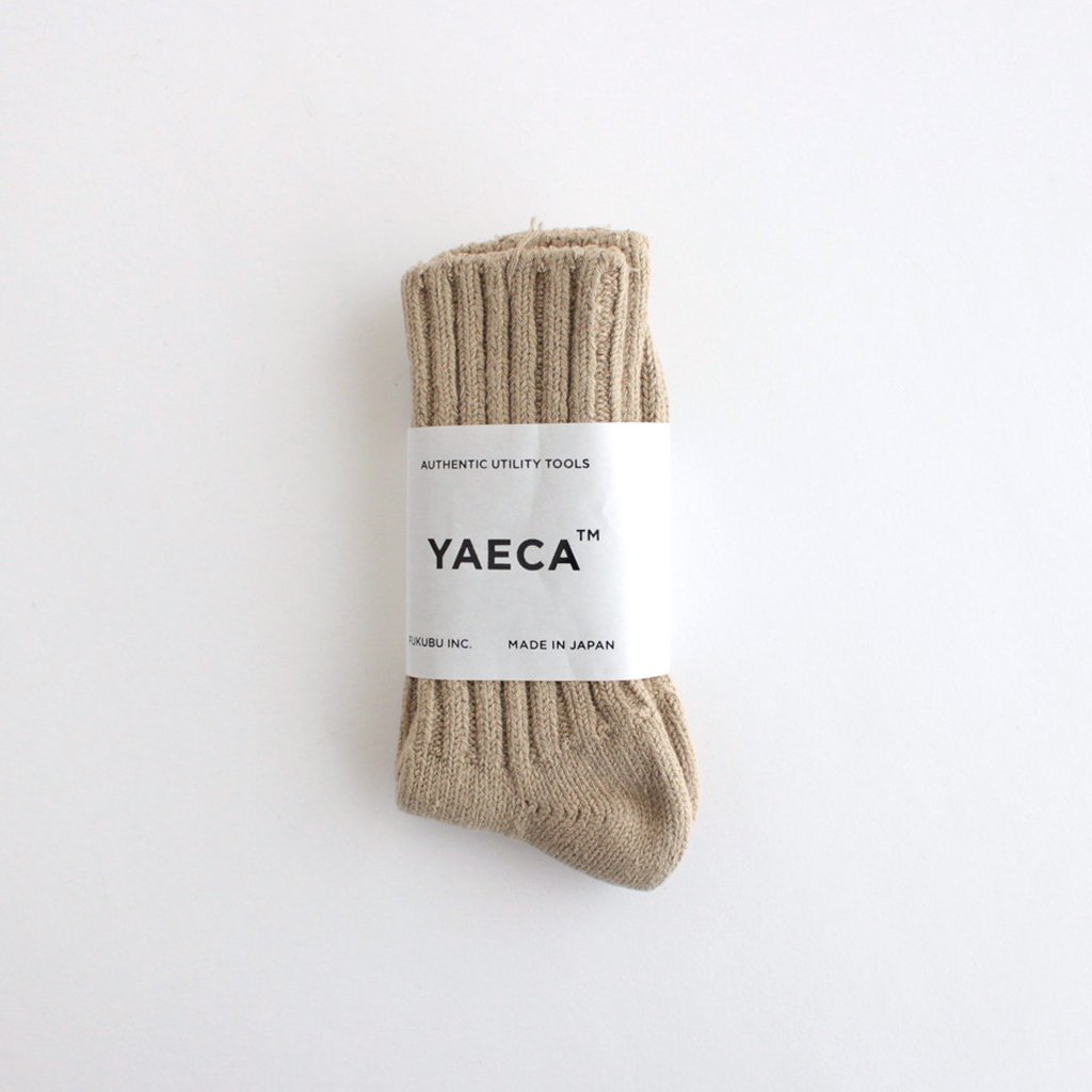 Yaeca ヤエカ Cotton Silk Socks Khaki 着楽 チャクラ Ciacura
