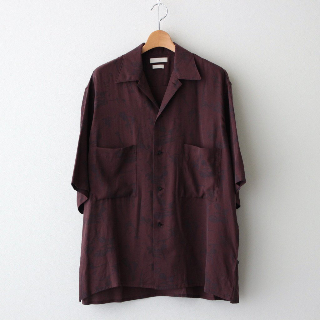 YOKE | ヨーク [ PRINTED HALF SLEEVES SHIRT #BORDEAUX [YK22SS0324SH