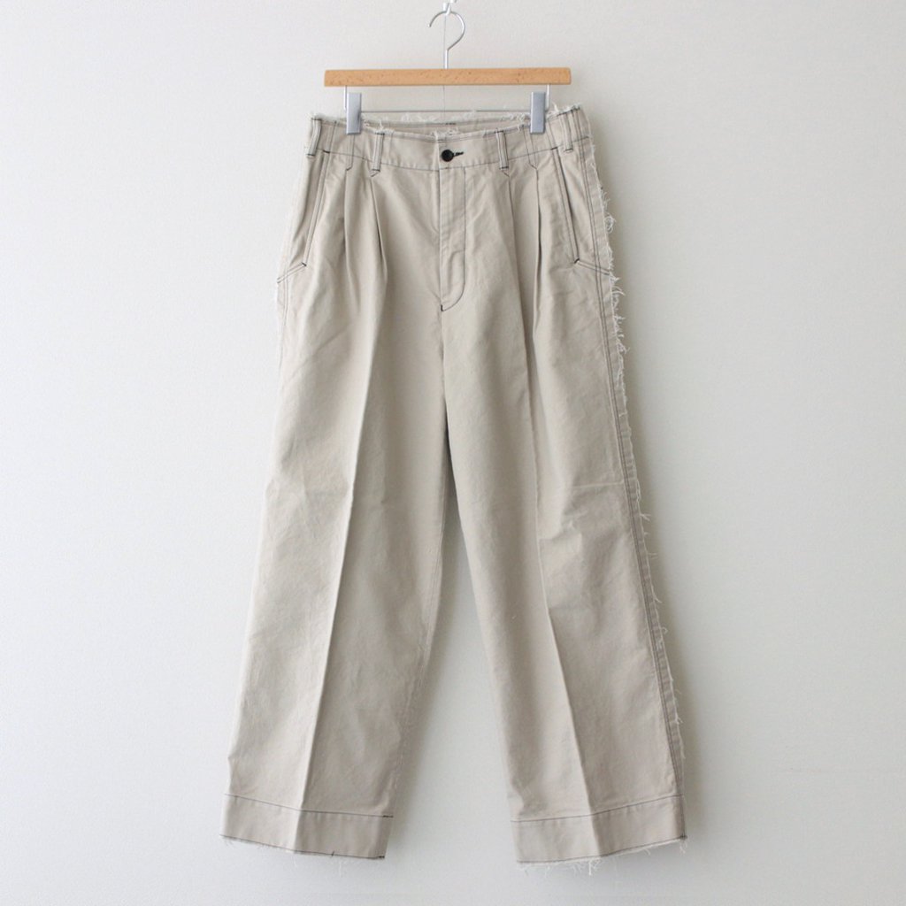 販促激安 [YOKE] 19aw CUT-OFF 1TUCK WIDE TROUSERS | www.takalamtech.com