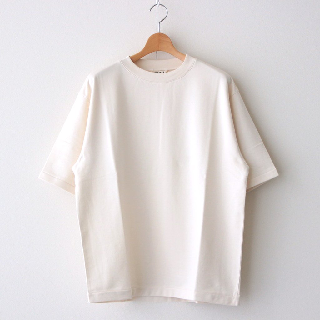 AURALEE オーラリー 21SS SUPER HIGH GAUZE NAPPED SWEAT TEE スーパーハイゲージ半袖Tシャツ A21SP02NU ネイビー 半袖Tシャツ