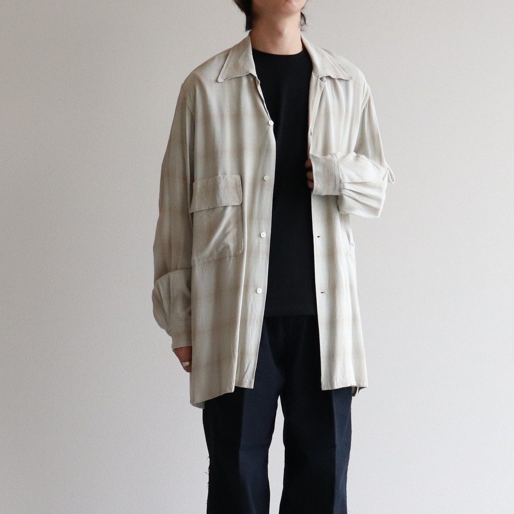 23SS YOKE OPEN COLLAR SHIRT オープンカラーシャツ-