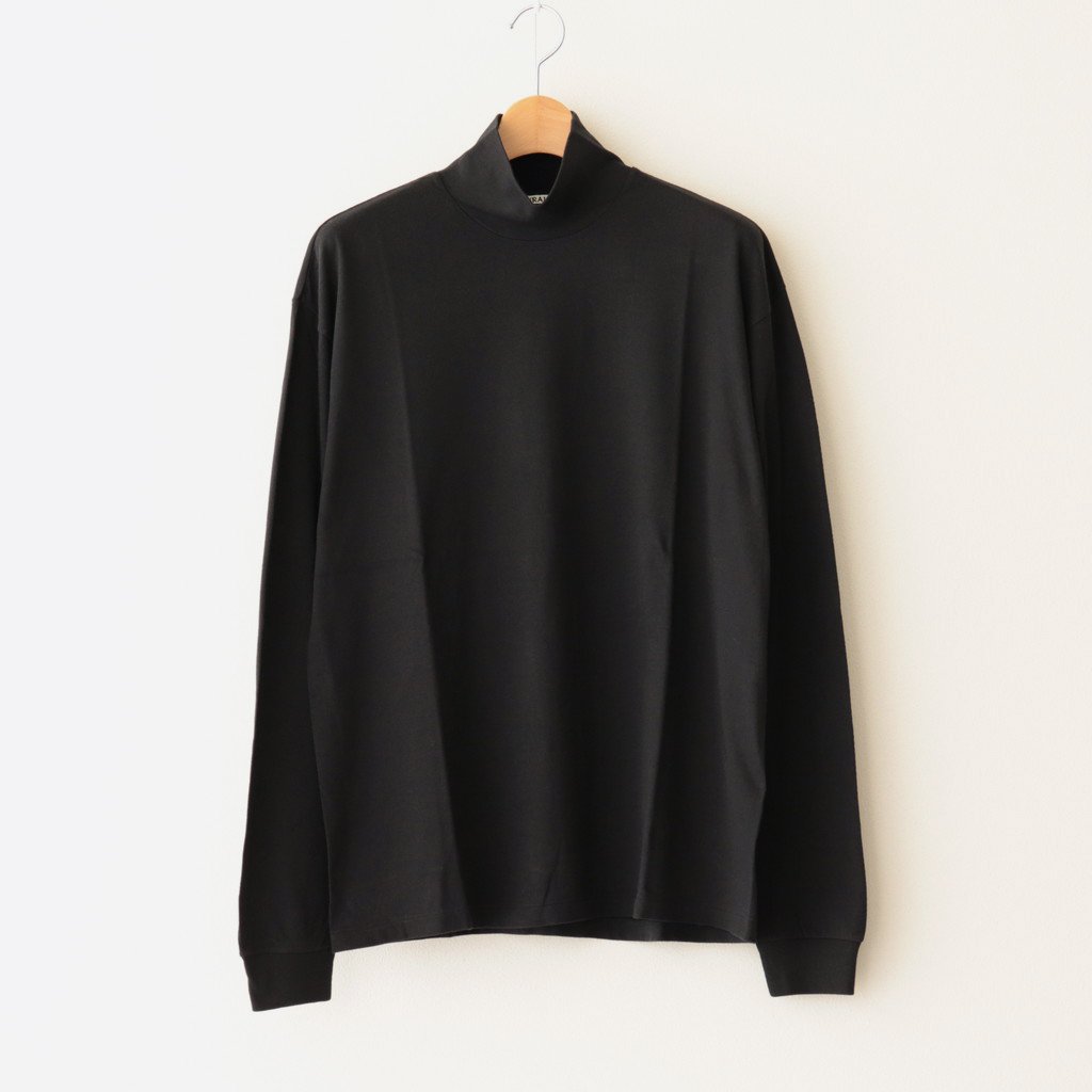 SEAMLESS HI NECK L/S TEE #BLACK [A22AP03ST] – 着楽（チャクラ/ciacura）