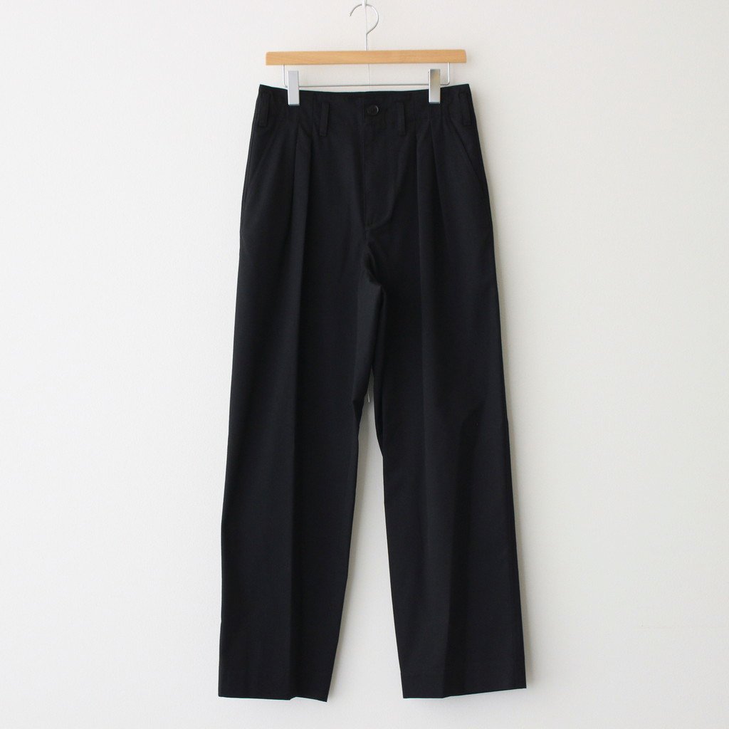 オーラリーSUPER FINE WOOL COTTON TWILL SLACKS-