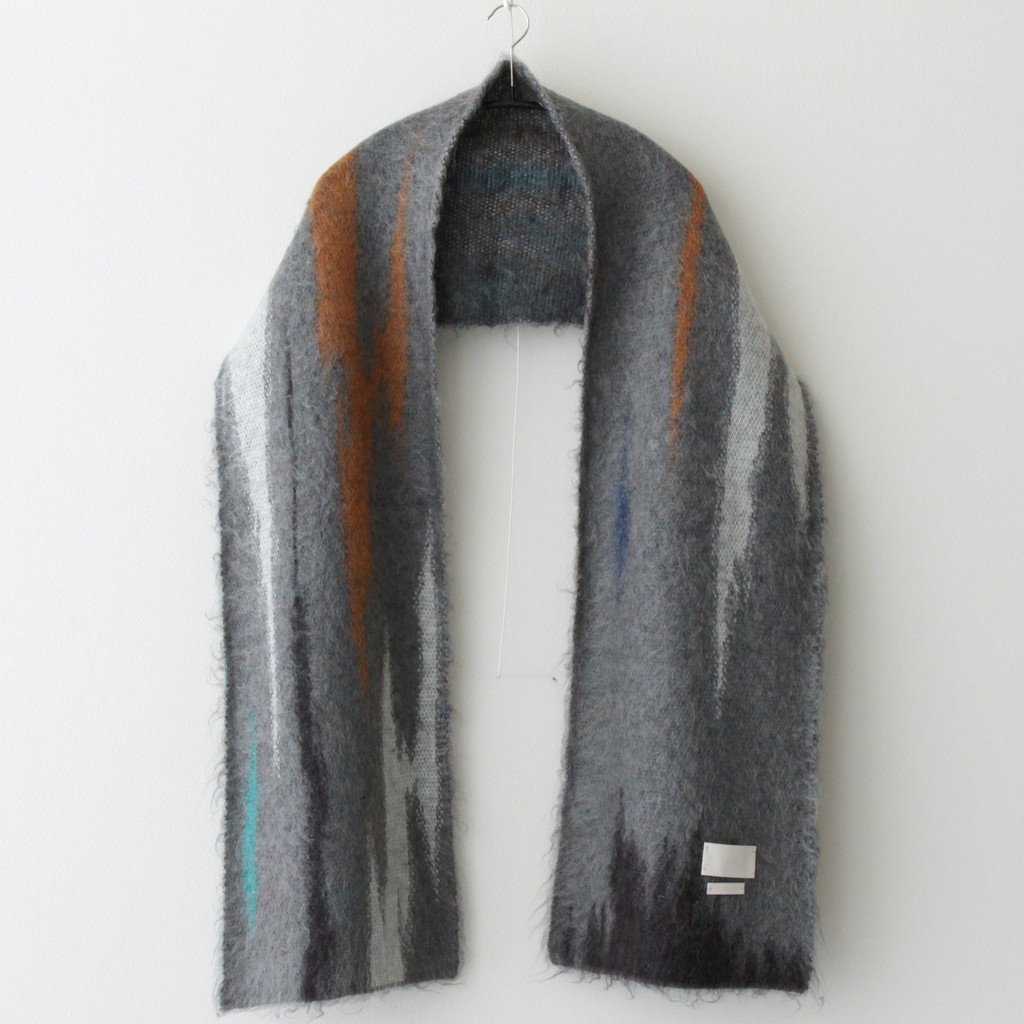 STILL JACQUARD LONG STOLE #TOP GRAY [YK22AW0416A] – 着楽（チャクラ ...