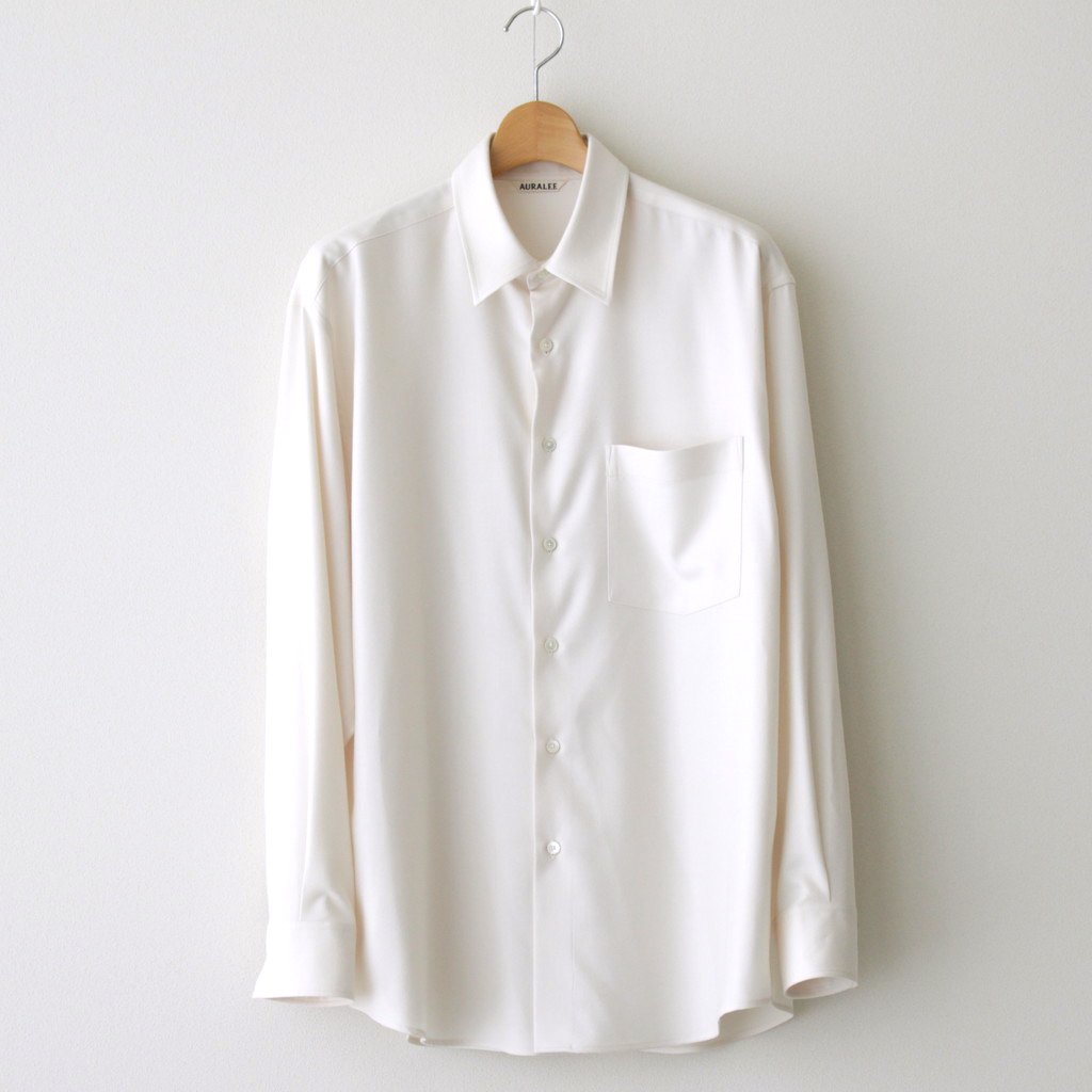SUPER LIGHT WOOL SHIRTS #IVORY WHITE [A22AS01OS] – 着楽（チャクラ ...