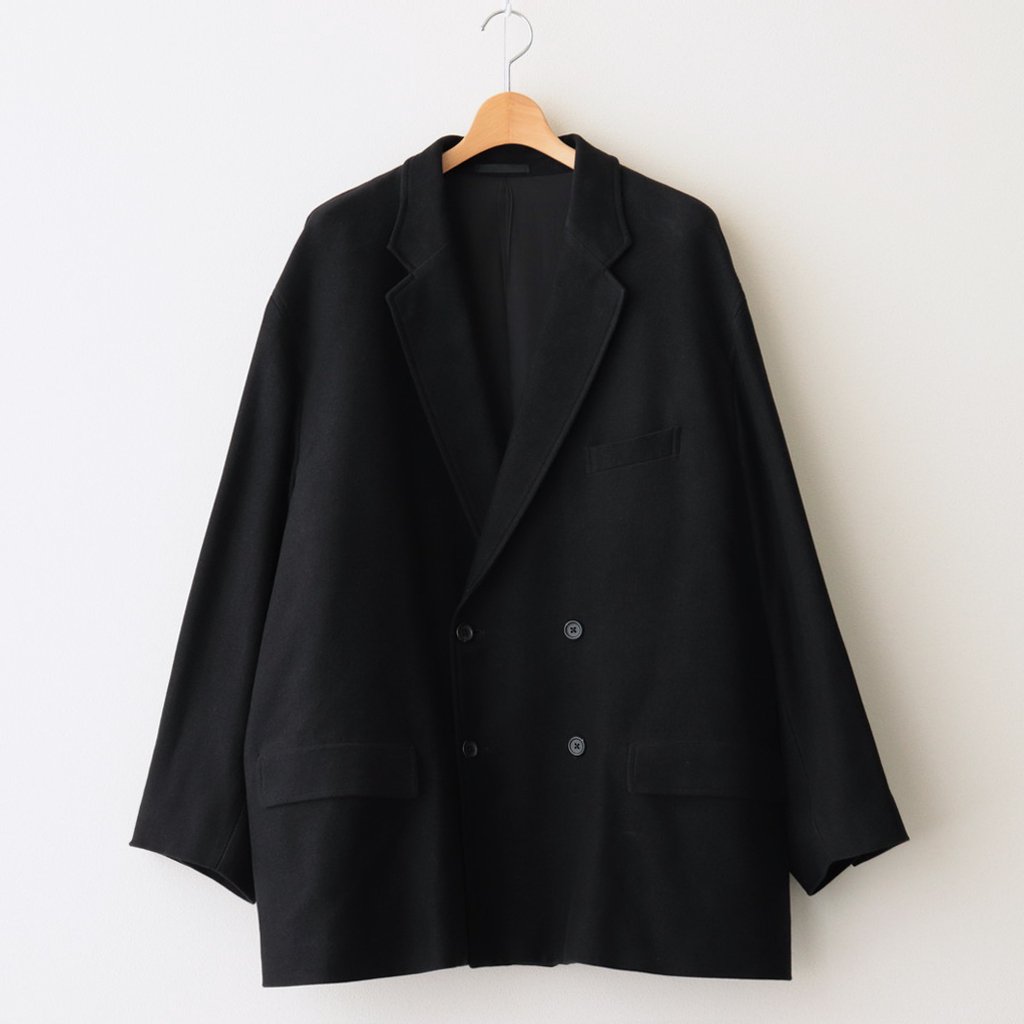SUPIMA MOLESKIN DOUBLE JACKET BLACK [GM22320159] 着楽（チャクラ/ciacura）