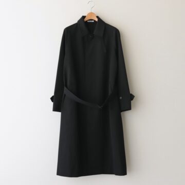 WOOL MAX CANVAS SOUTIEN COLLAR COAT #BLACK