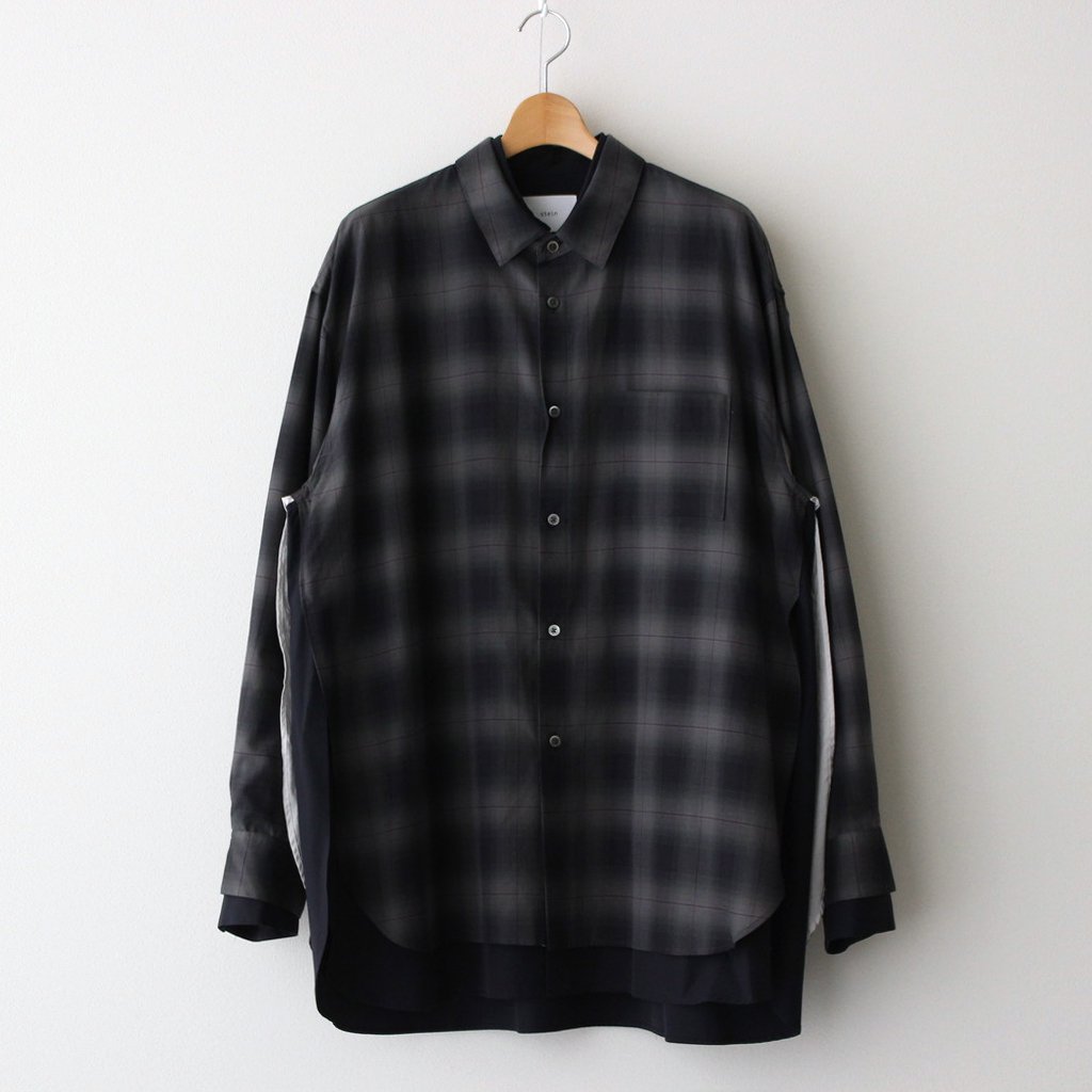 OVERSIZED LAYERED SHIRT #NAVY CHECK [ST.547-2] – 着楽（チャクラ