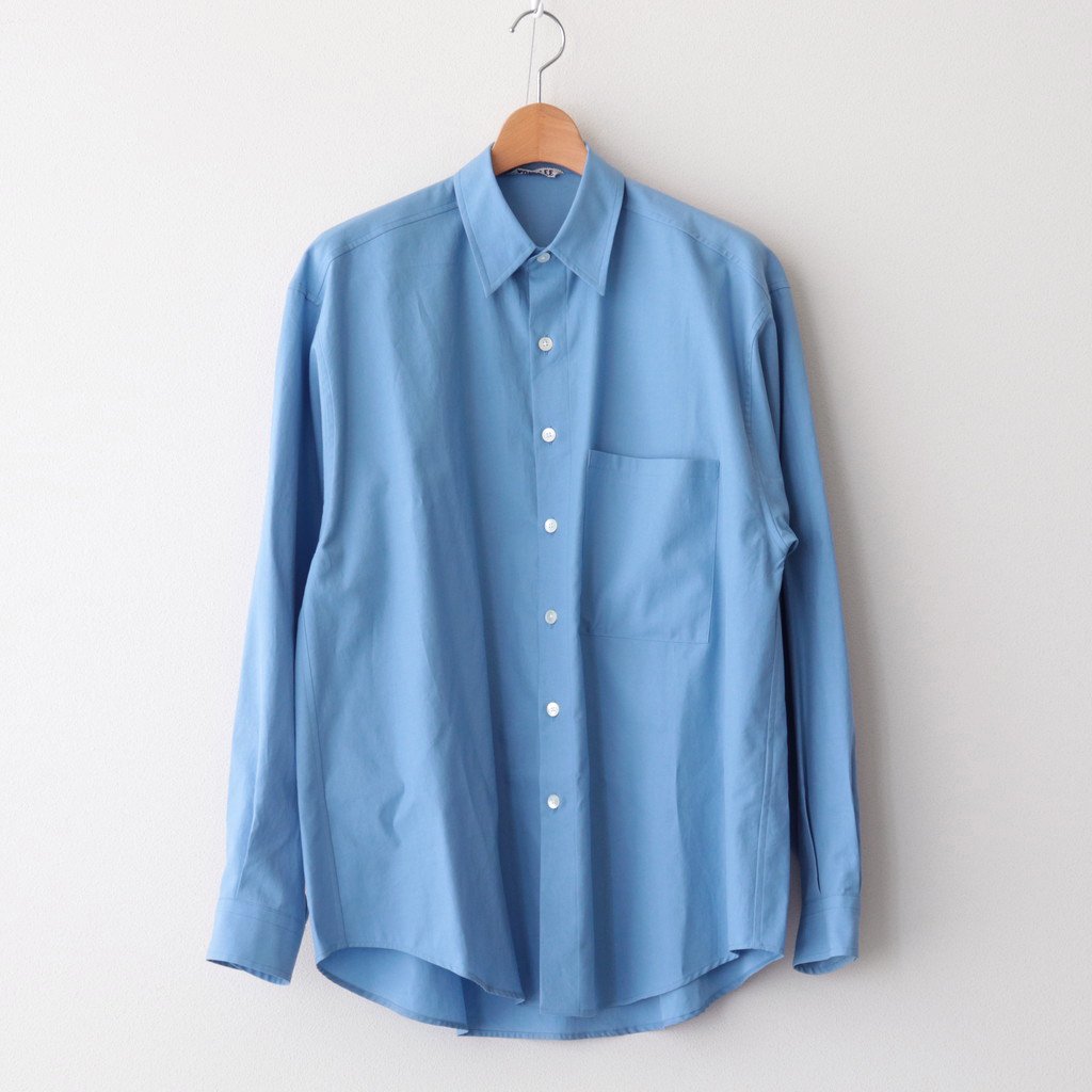 WASHED FINX TWILL BIG SHIRT #BLUE [A23SS02TN] – 着楽（チャクラ