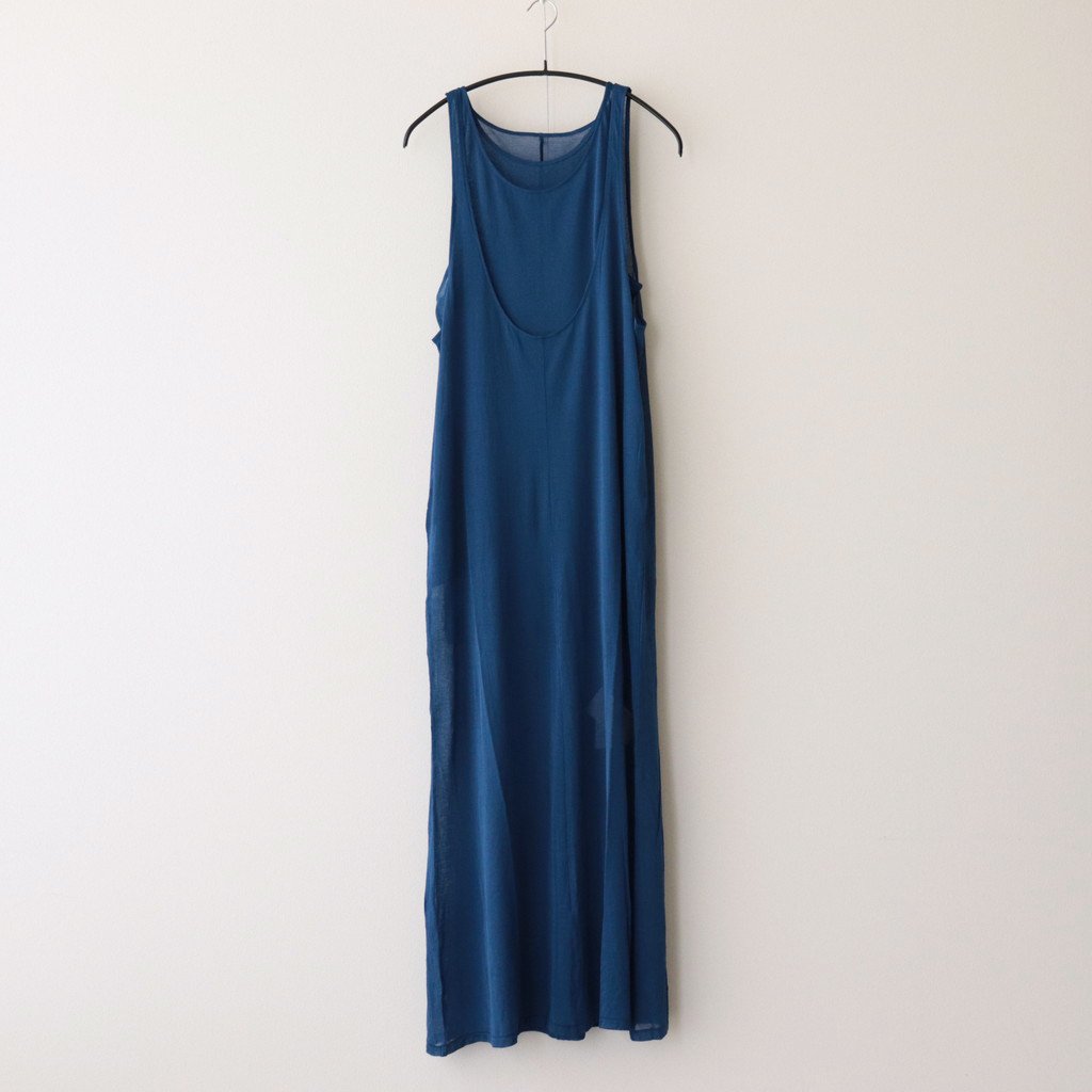 HARD TWIST COTTON GAUZE DRESS #BLUE [A23SD02RB] – 着楽（チャクラ