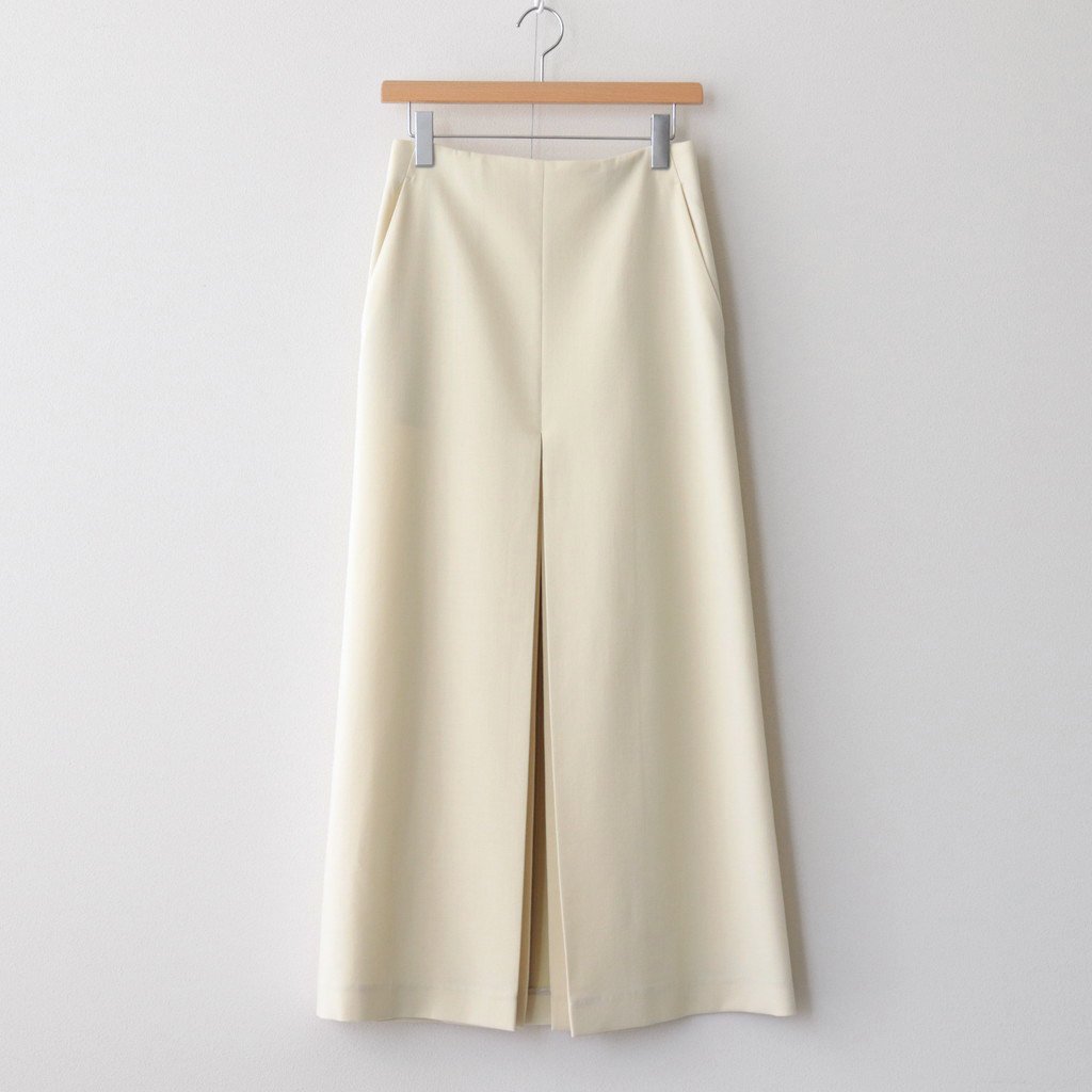 TENSE WOOL DOUBLE CLOTH SKIRT #IVORY [A23AS02WP] – 着楽（チャクラ