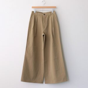 WASHED HEAVY CHINO WIDE PANTS #LIGHT BROWN [A23AP03ZC]