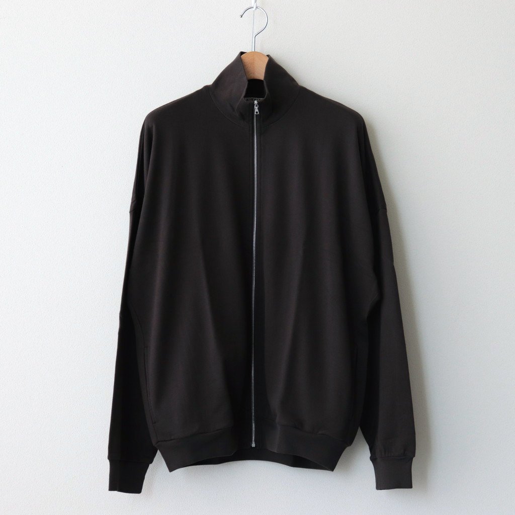 SUPER HIGH GAUGE SWEAT ZIP BLOUSON #DARK BROWN [A23AB01CU] – 着楽 